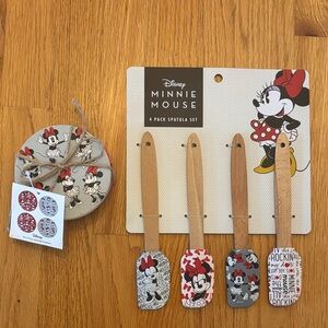 NWT Disney Minnie Mouse Spatula Set & 4 Coasters